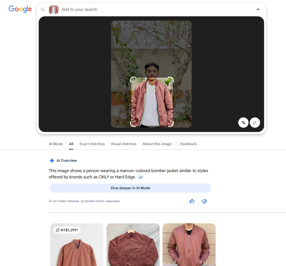 Crop and Search Specific Parts of an Image