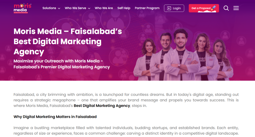 Moris Media howepage