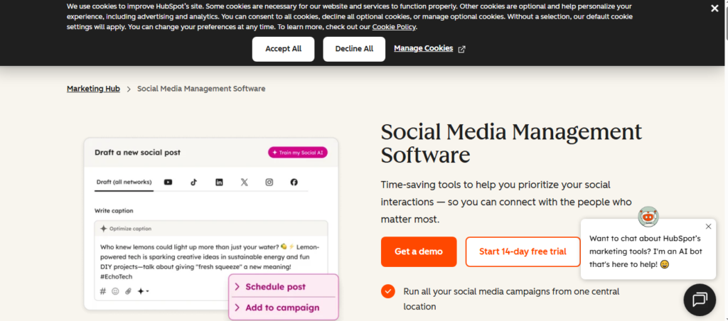HubSpot Social Media Management