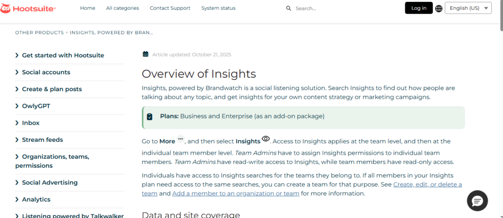 Hootsuite Insights (powered by Brandwatch)