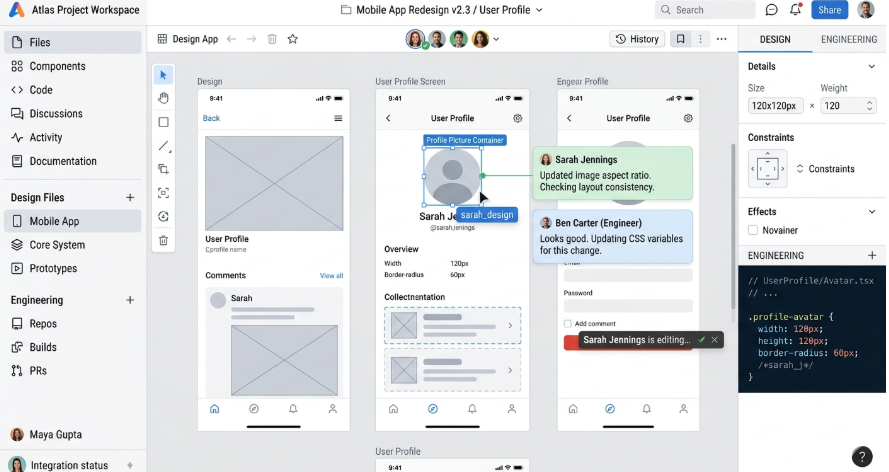 Show a real team collaboration platform