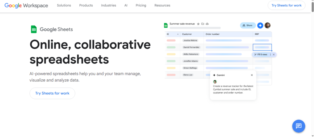 Google Sheets