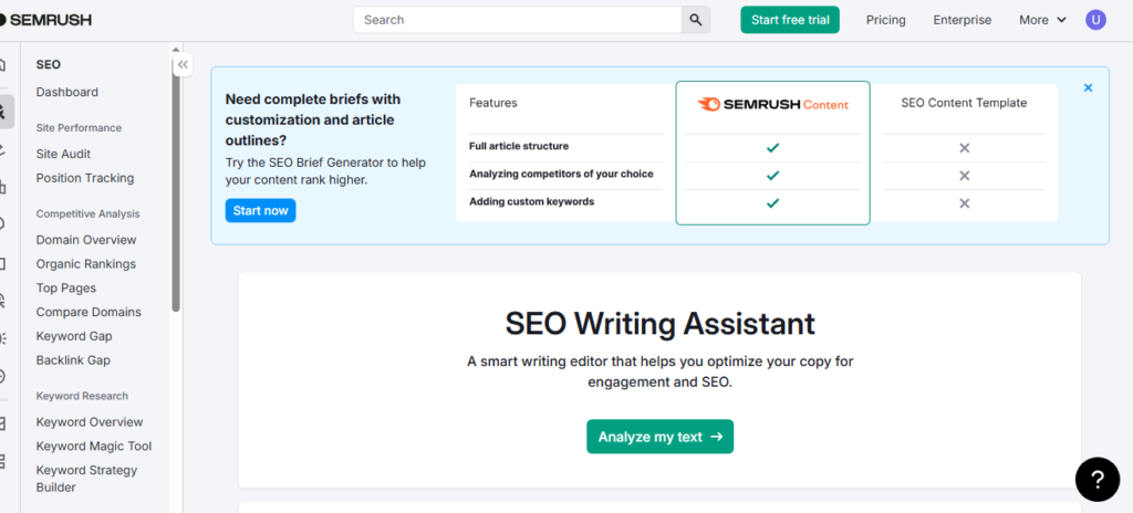 Semrush Writing Assistant