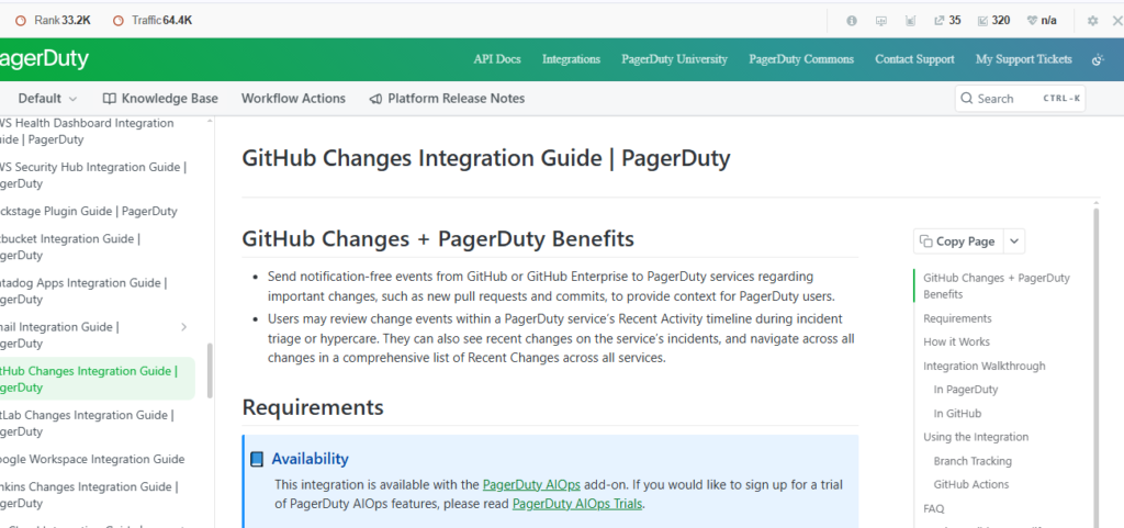 PagerDuty with GitHub Integration