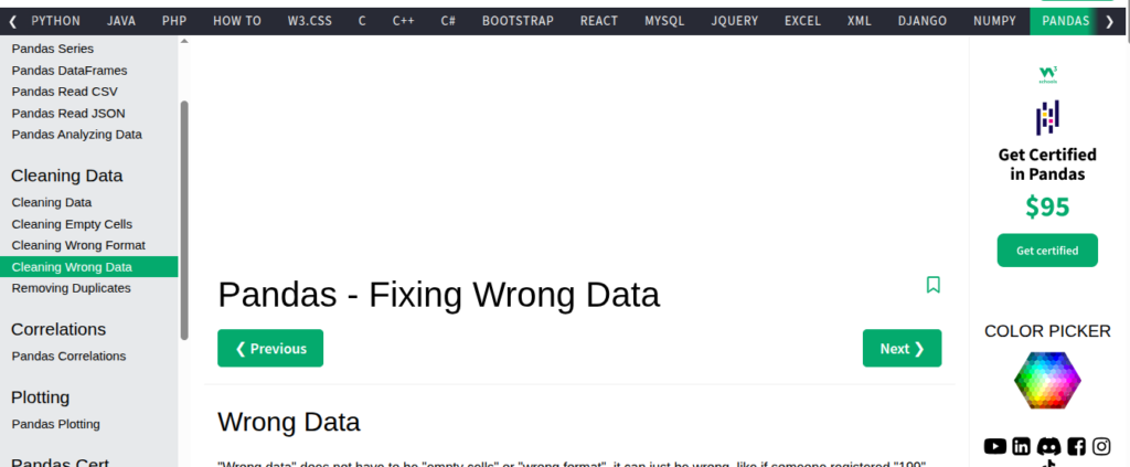 cleaned dataset in python/pandas]