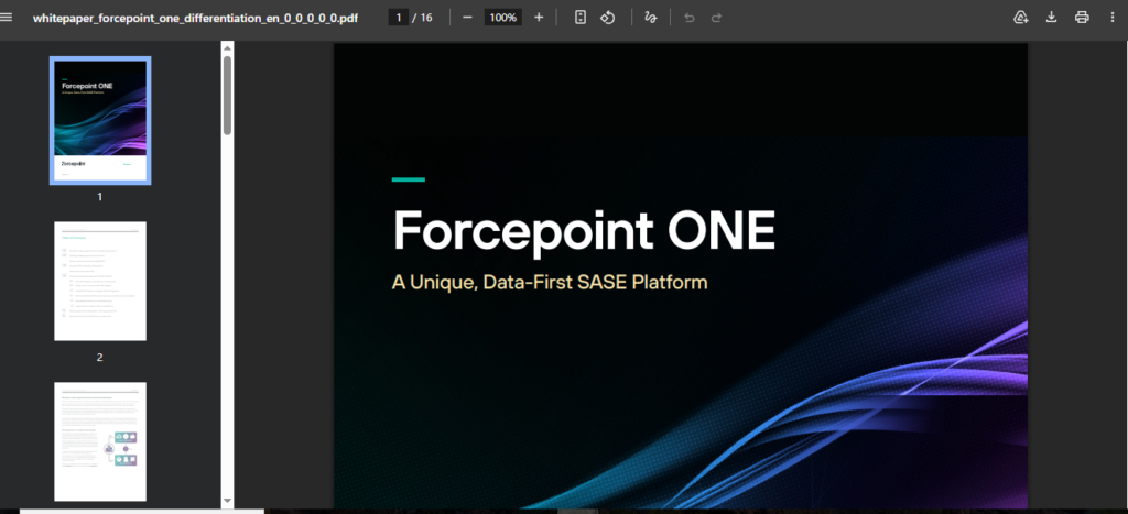 Forcepoint ONE Security Service Edge