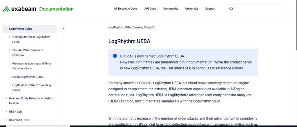 LogRhythm UEBA