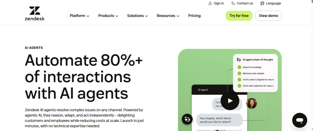 Zendesk AI Agents