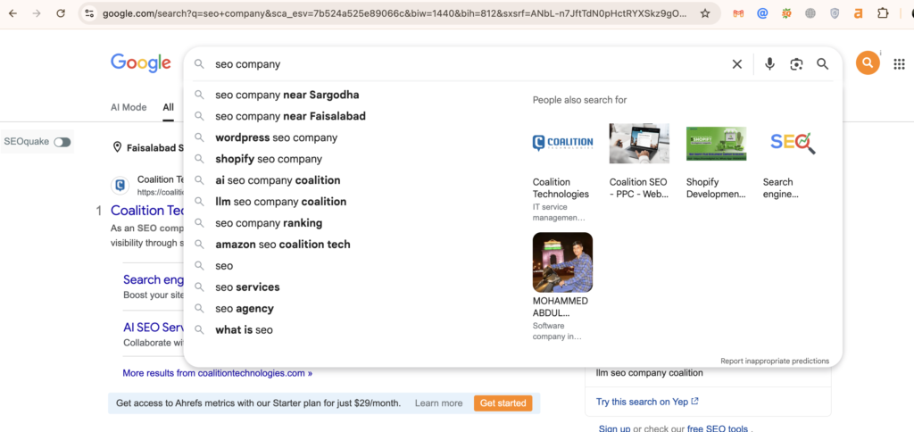 Keyword difficulty on local variants is dramatically lower. "SEO company"