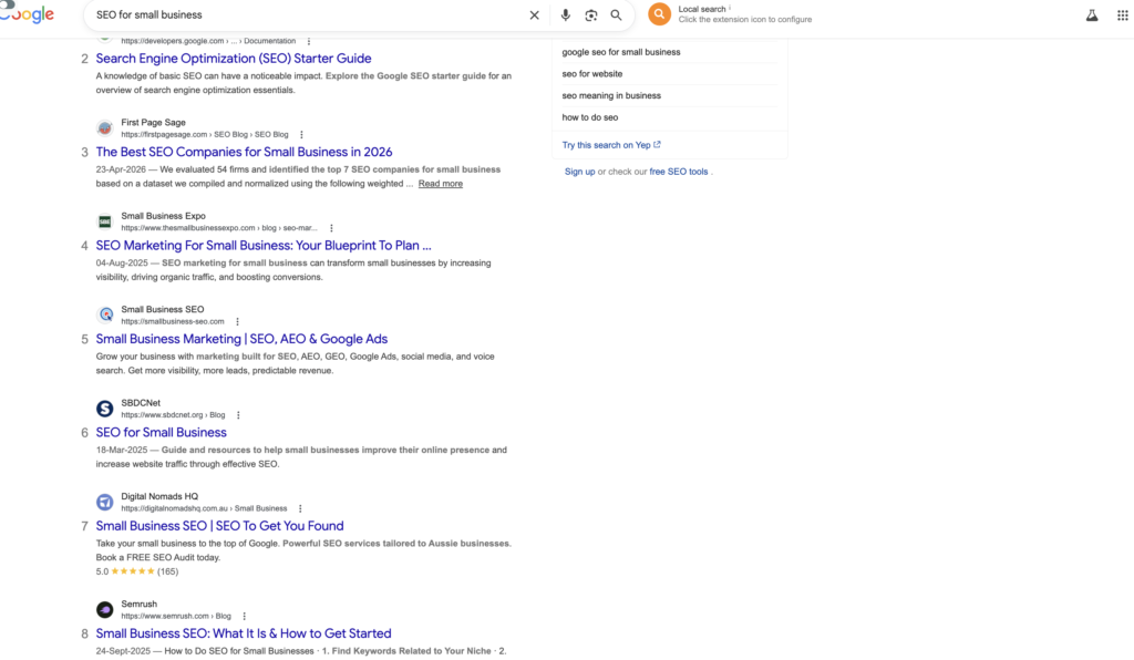 SEO for small business