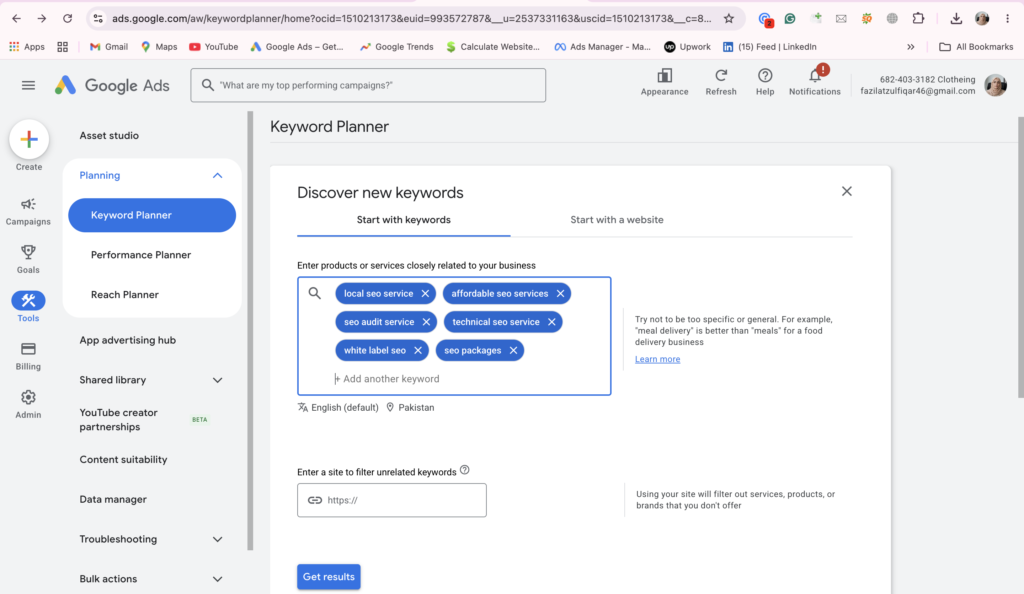 Google Keyword Planner