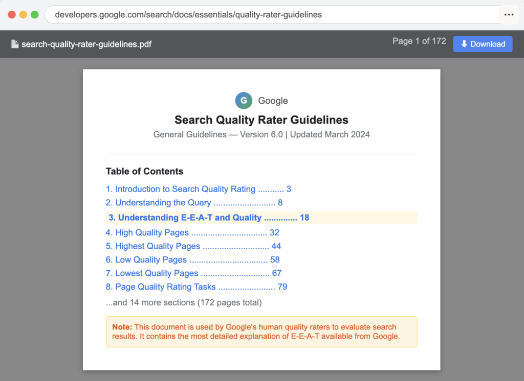 Google Search Quality Rater Guidelines PDF