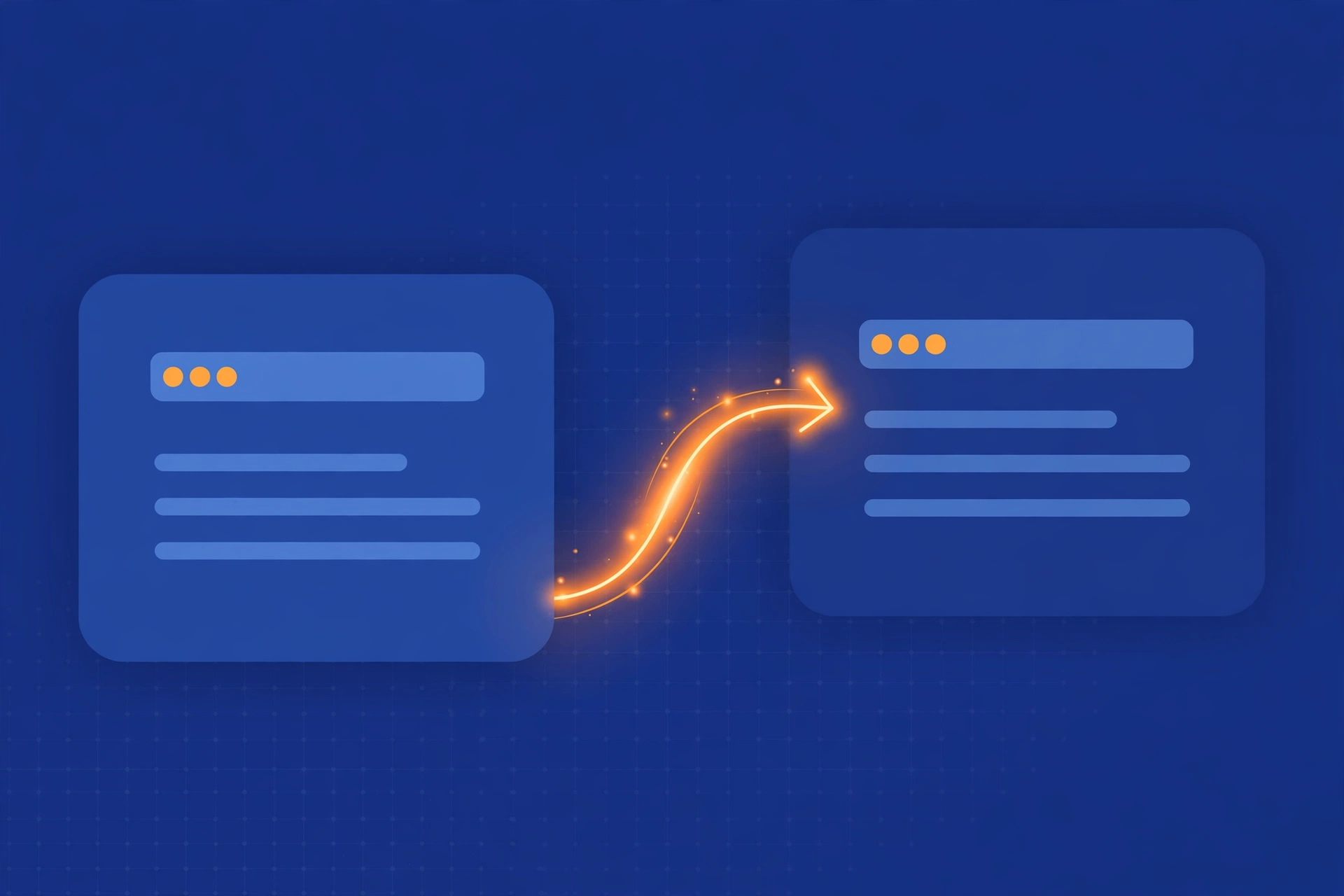 Diagram showing what a backlink in SEO is — one website linking to another