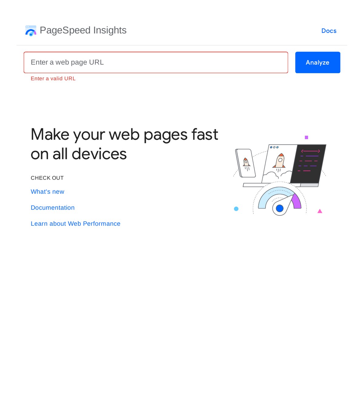 PageSpeed Insights test for a technical SEO audit for a WordPress blog