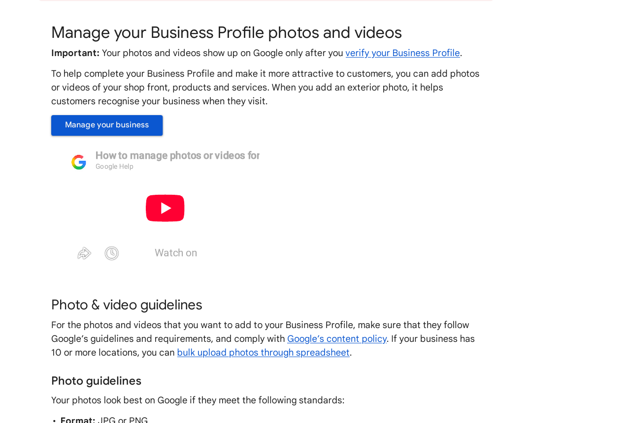 Google Business Profile photo guidelines for dentists